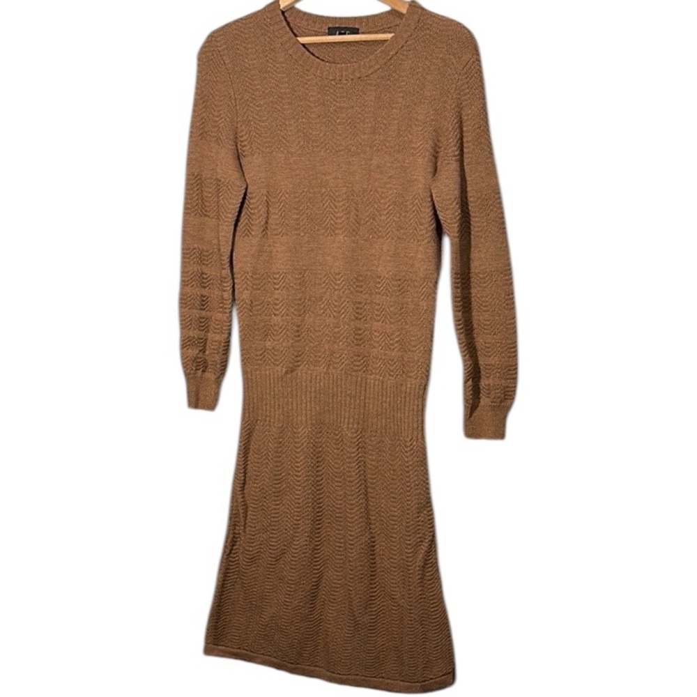 A.P.C. | Women’s Brown 100% Wool Soft Ribbed Knit Midi Marron Dress size Large